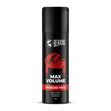 Beardo Max Volume Powder Wax 10 gm | Matte Finish | Strong Hold | Restylable | Hair Styling Wax | Hair Wax Powder For Men